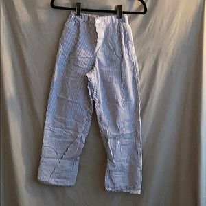 Blue White Striped Pajama Pants